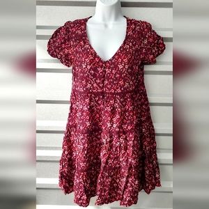 Wild Fable Opulent Red Floral Dress